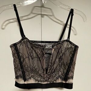 Victoria's Secret Womens Corset Bra Black Very Sexy Unlined